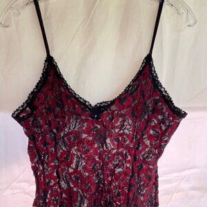 Plus Size Baby Doll Sleepware Valentine Shorty Lingerie Red and Black